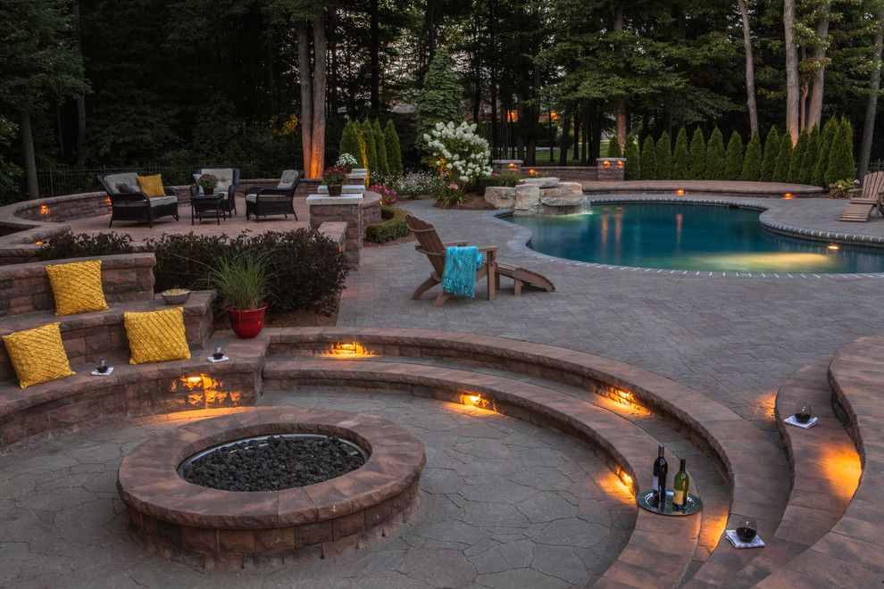 Potomac Valley Brick for a Contemporary Pool with a Contemporary and Belgard by Belgard