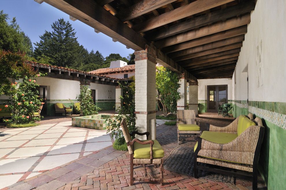 Potomac Valley Brick for a Southwestern Patio with a Covered Patio and Buffalo Valley Mission Ranch by Fgy Architects