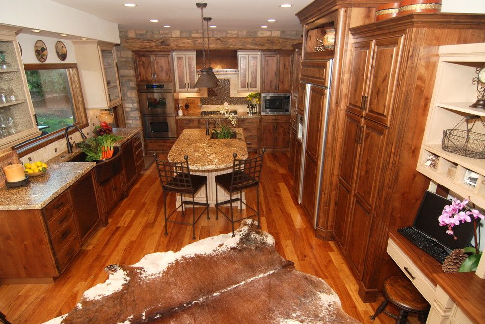 Rawhide Ranch for a Traditional Kitchen with a Copper Inlay Cabinetry and Montana Style Meets Sf Bay Area Ranch by Juli Baier Interior Design