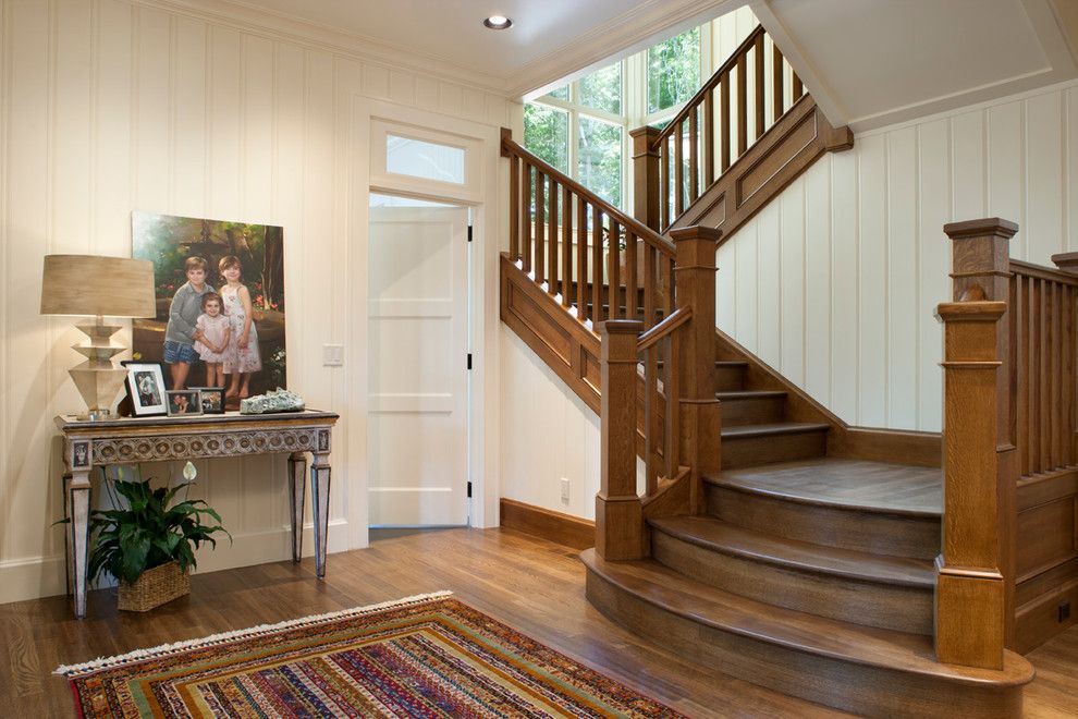 Reclaimed Wood San Diego for a Traditional Entry with a Console Table and Ramble House by Kathryn Long, Asid