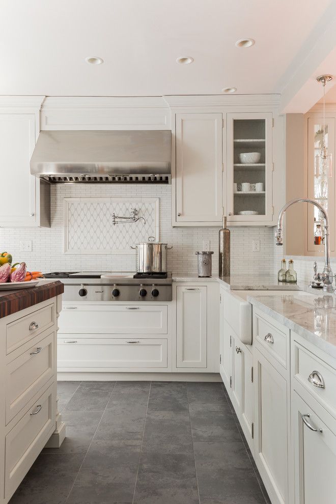 Restoration Hardware Boston for a Traditional Kitchen with a Polished Chrome Decorative Hardware and 1920's Two Family Outside Davis Sq by Venegas and Company