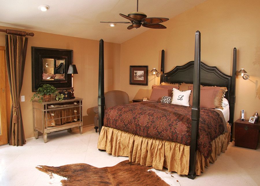 Rio Rancho Theater for a Traditional Bedroom with a Interior Designer and Global Chic Master Suite by Kerrie L. Kelly