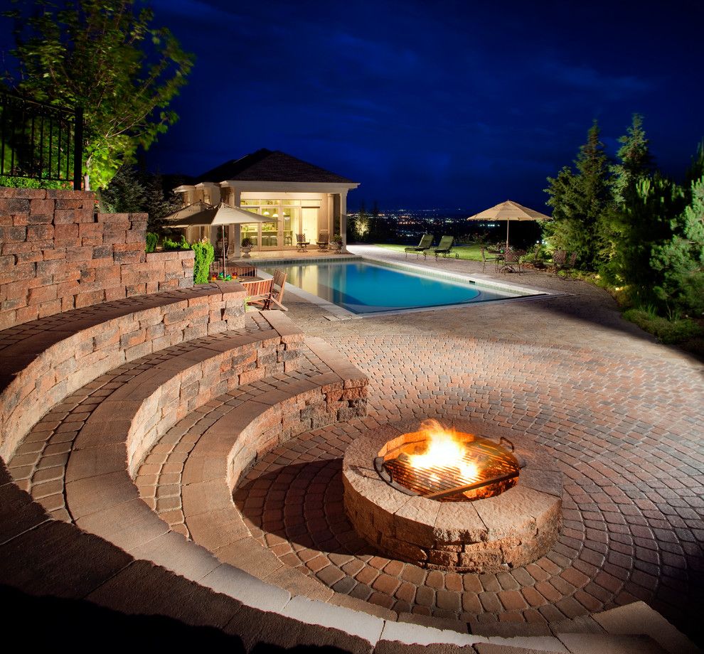 Rosewood Homes for a Traditional Patio with a Pool House and Belgard by Belgard