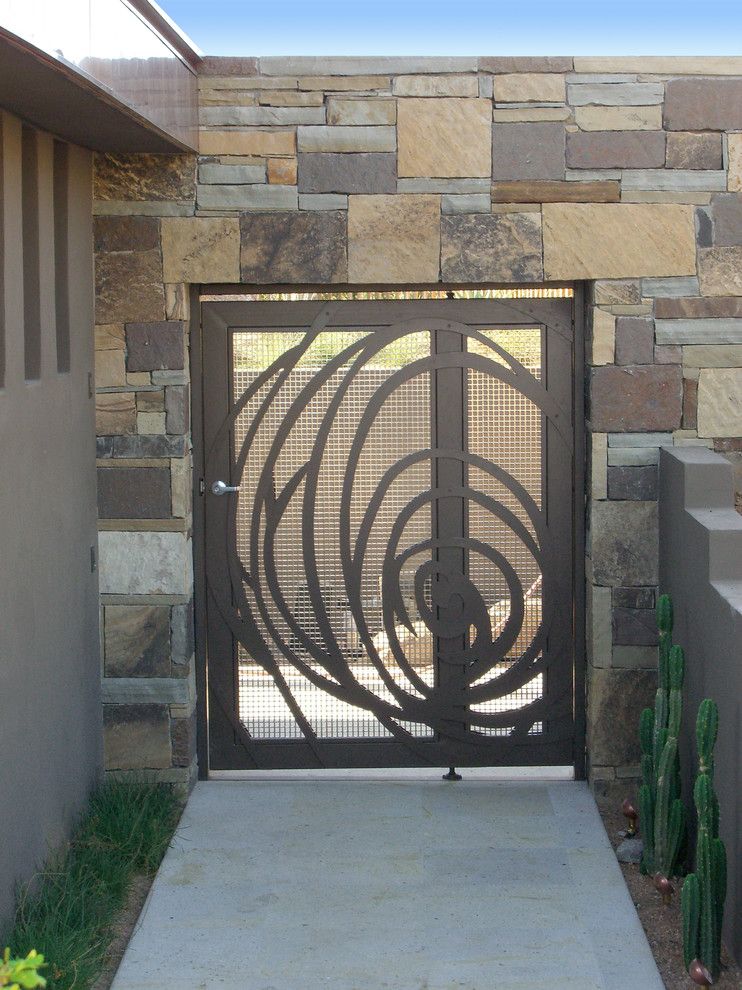 Scottsdale Gateway Apartments for a Contemporary Entry with a Contemporary and Scottsdale Custom Gate by Zeterre Landscape Architecture