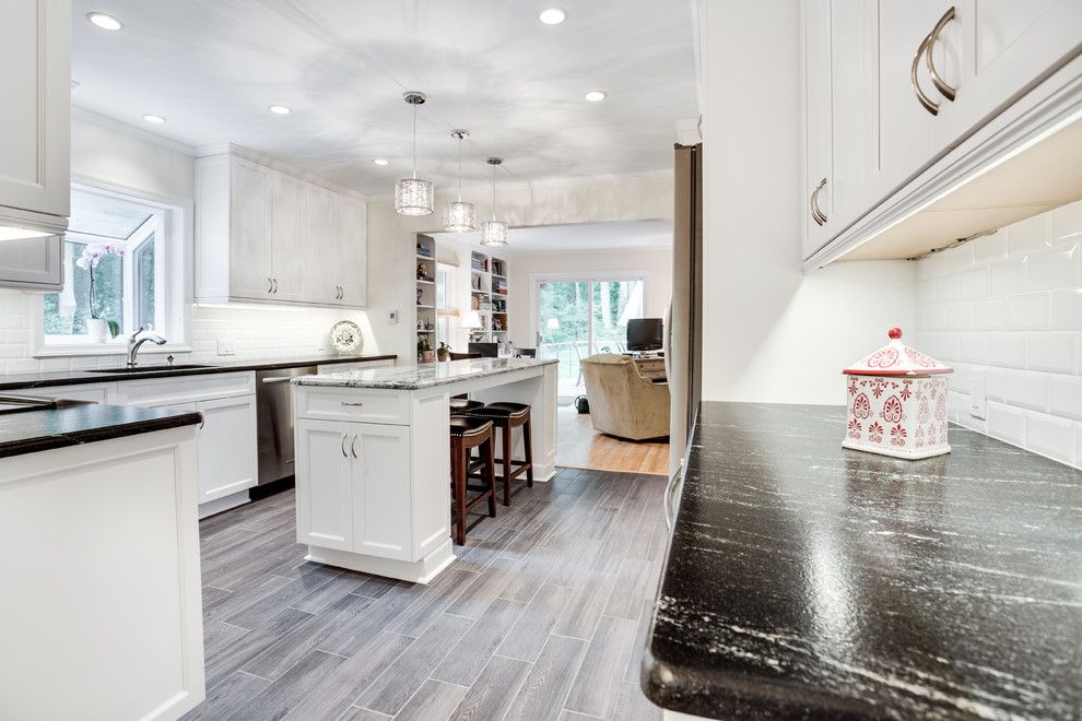 Sears Annapolis for a Transitional Kitchen with a Beveled Subway Tiles and Transitional Kitchen Remodel Edgewater, Md by Reico Kitchen & Bath by Reico Kitchen & Bath