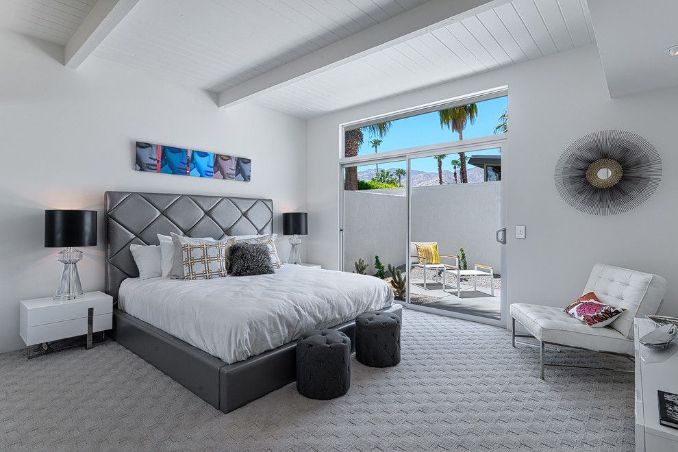 Solaire Silver Spring for a Midcentury Bedroom with a Tongue and Groove Ceiling and Hidden Desert South by H3k Design