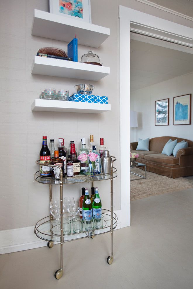 Speedy Auto Glass for a Contemporary Home Bar with a Floating Shelves and Queen Anne Two Bedroom by Maggie Stephens Interiors
