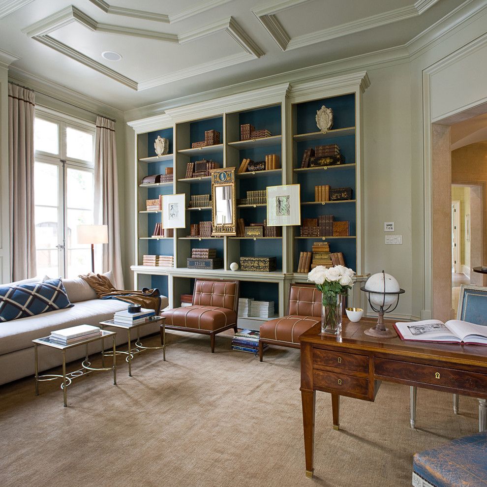 Suzanne Kasler for a Traditional Home Office with a French Provincial and William T Baker &associates, Atlanta, Ga by William T Baker