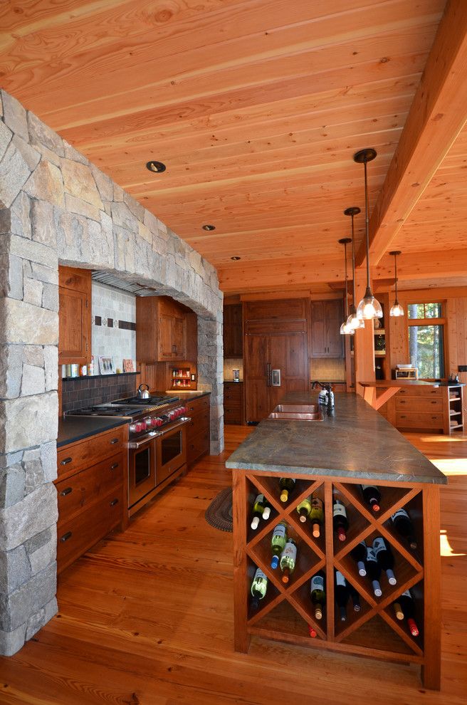 The Kitchen Portsmouth Nh for a Traditional Kitchen with a Wine Rack and Adirondack House Lakes Region, Nh by Bonin Architects &  Associates