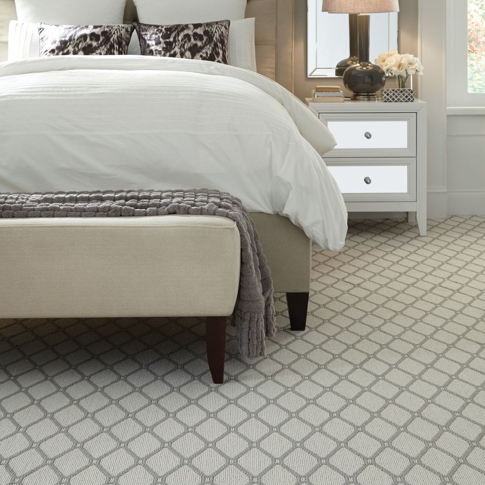 Timberline Construction for a Contemporary Bedroom with a Upholstered Bench and Marrakech by Tuftex Carpets of California