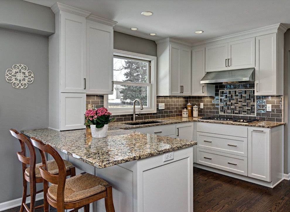 Timberline Construction for a Transitional Kitchen with a Subway Tile Backsplash and Spring 2015 Remodelers Showcase by Knight Construction Design Inc.