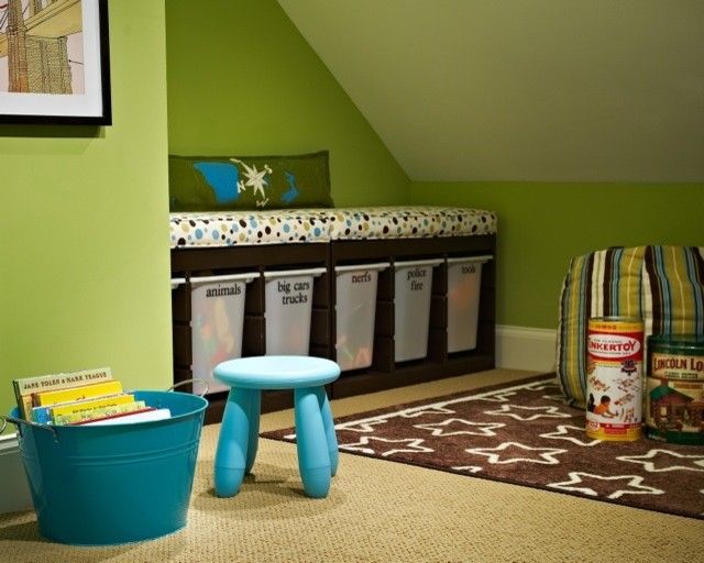 Trofast Ikea for a Modern Kids with a Modern and Traci Zeller Designs: Playroom by Traci Zeller Designs