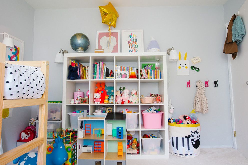 Trofast Ikea for a Transitional Kids with a My Houzz and an Apartment with a View in San Francisco by Nanette Wong