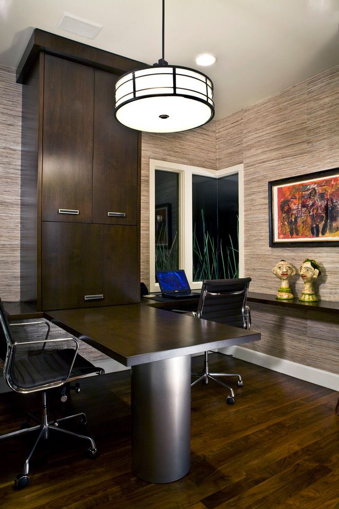 Vienna Waits for You for a Contemporary Home Office with a Pendant Light and Contemporary 090 by Est Est, Inc.