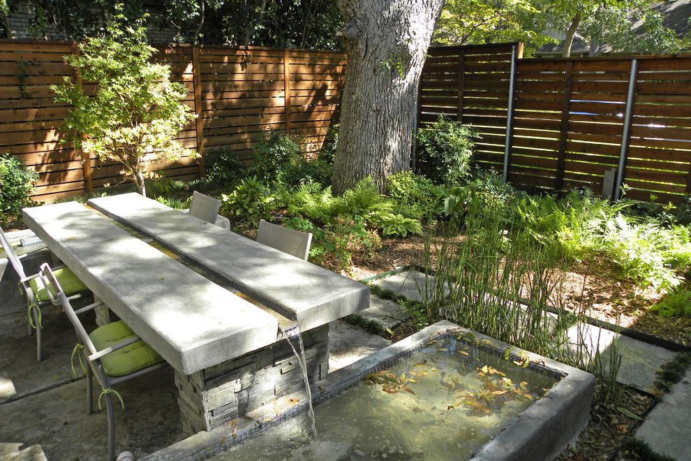 Water Gardens Pleasant Grove for a Modern Patio with a Fountain and Dallas, Tx: Scott & Melissa by Sarah Greenman