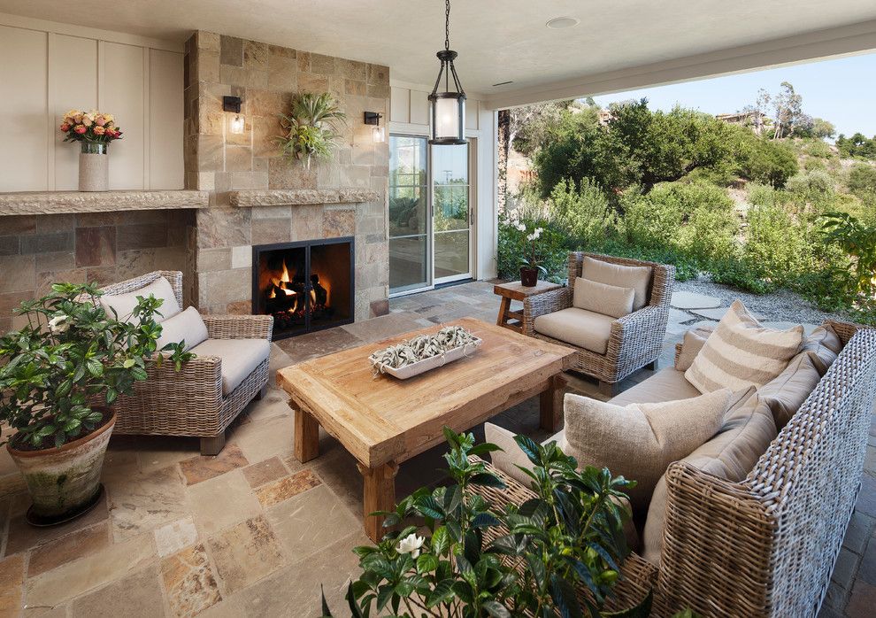 Aaa Santa Barbara for a Traditional Patio with a Hanging Pendant Lantern and East Mountain by Dd Ford Construction