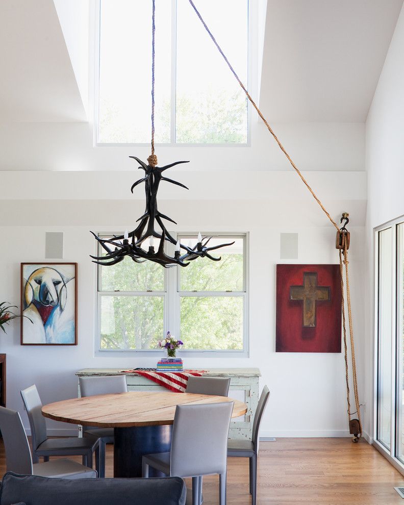 Aaa West Springfield for a Modern Dining Room with a Glass Doors and Porch House by Hufft Projects