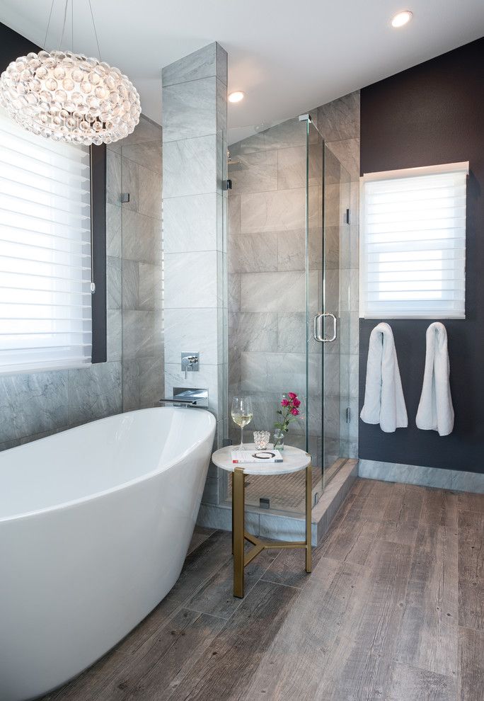 Abc Supply Denver for a Transitional Bathroom with a Thin White Window Shades and Muirfield Court by Oliver Designs