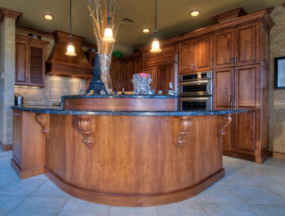 Ace Hardware Miami Beach for a Traditional Kitchen with a Custom Laser Cut Insert Panels and Olde World Kitchen in Jupiter, Florida by Schrapper's Fine Cabinetry & Design