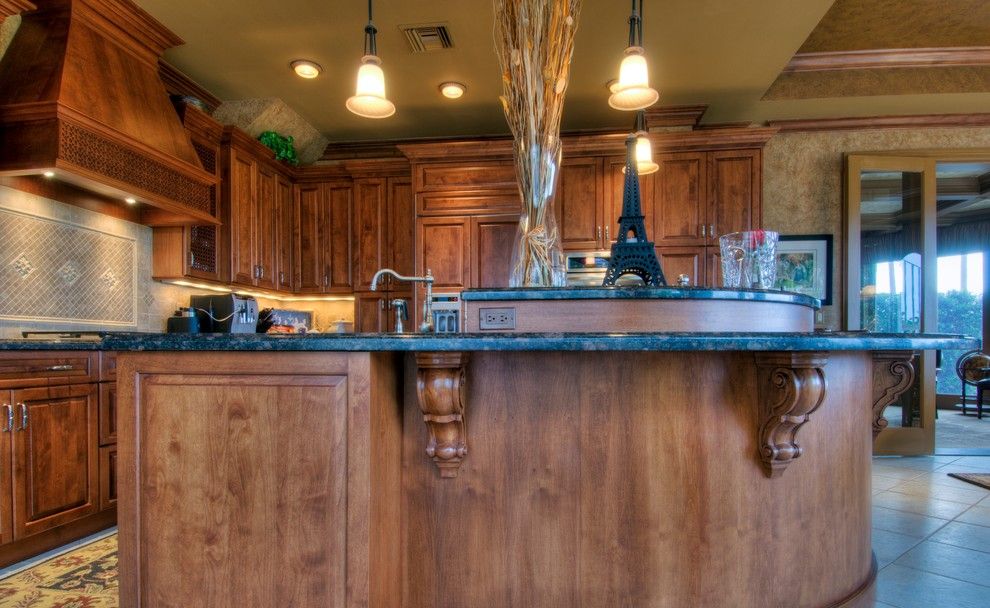 Ace Hardware Miami Beach for a Traditional Kitchen with a Custom Laser Cut Insert Panels and Olde World Kitchen in Jupiter, Florida by Schrapper's Fine Cabinetry & Design