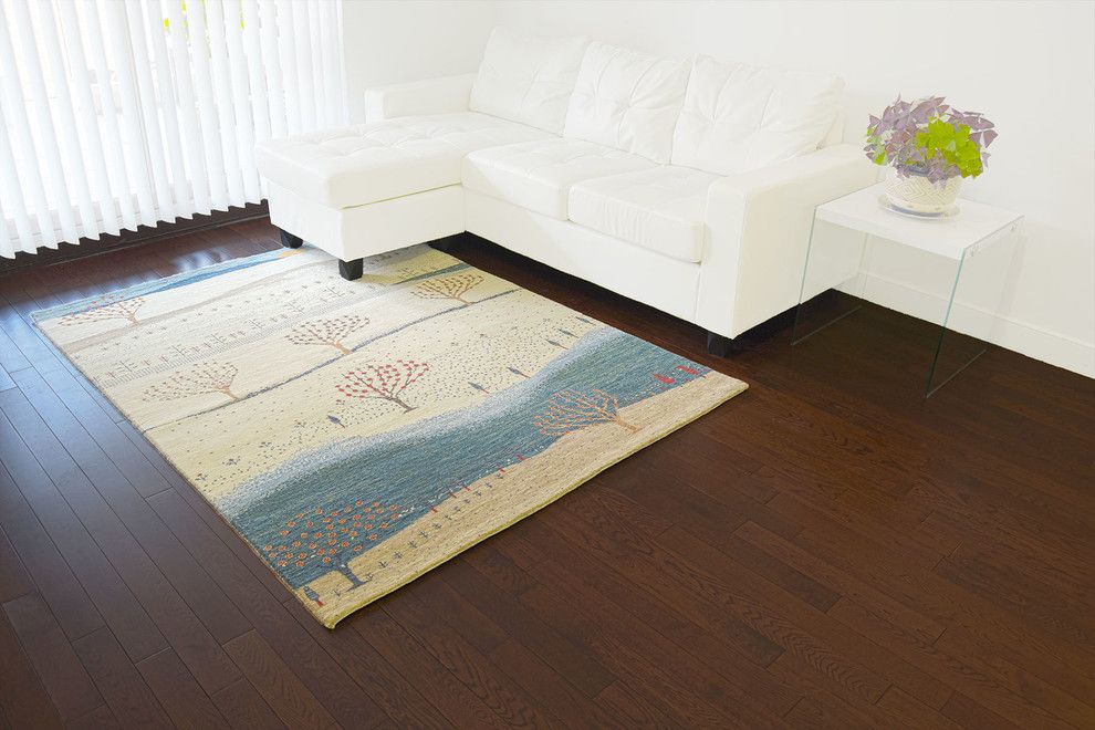 Acme Glass for a Contemporary Living Room with a Dark Wood Floors and Collections by 1800 Get a Rug