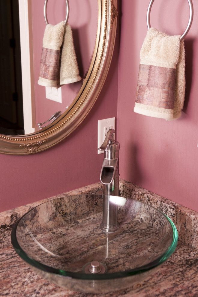 Acme Glass for a Traditional Spaces with a Pink Bathroom and Bathroom Designs by Acm Design