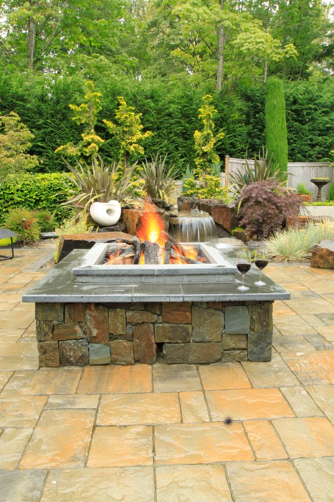 Alderwood for a Traditional Patio with a Water Feature and Alderwood Landscape by Alderwood Landscape Architecture and Construction