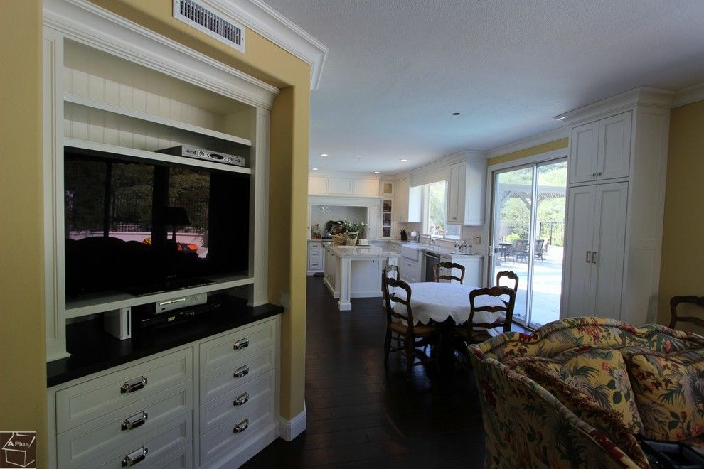 Aliso Viejo Theater for a Transitional Kitchen with a Subway Tile and 63   Aliso Viejo Kitchen Remodel with Brand New Dry Bar & Custom Cabinets by Aplus Interior Design & Remodeling