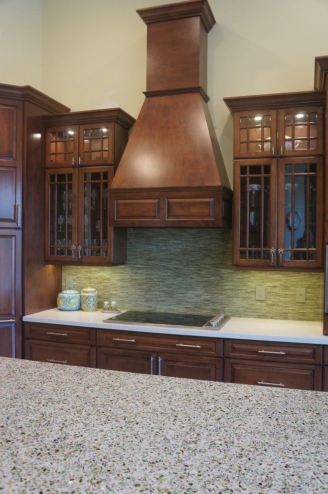 Allied Refrigeration for a Traditional Kitchen with a Sub Zero and Glass Kitchen Cabinets by Allied Kitchen and Bath