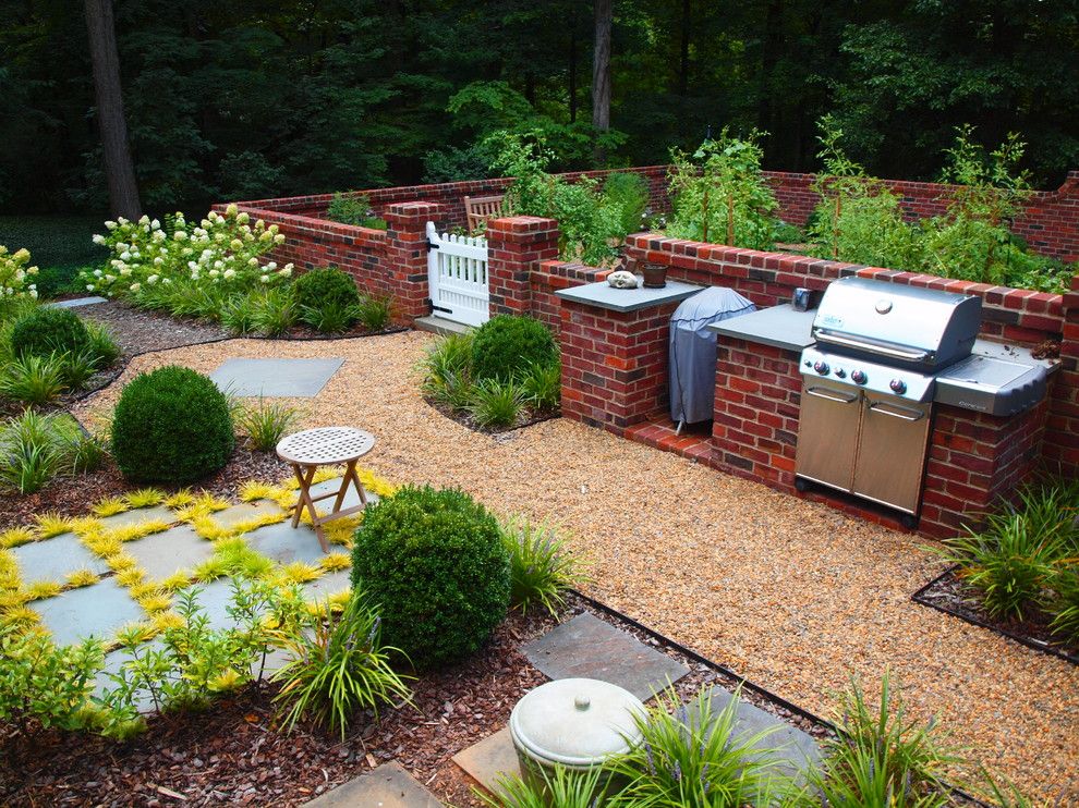 Alltex for a Traditional Landscape with a Outdoor Kitchen and Culinary Garden by J a L A, Jeff Allen Landscape Architecture