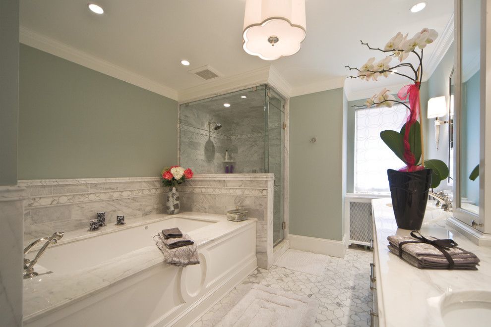 Alltex for a Transitional Bathroom with a Bath Mat and Kalorama, Nw, Dc. Whole House Remodel by J Allen Smith Design/build