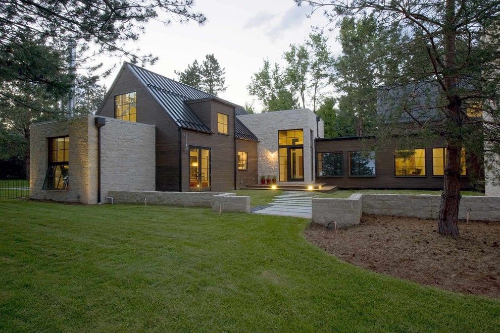 Alpine Snow Guards for a Farmhouse Exterior with a Pool House and Folly Farm by Surround Architecture, Inc.