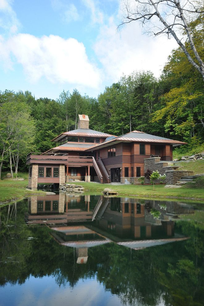 Amazing Homes for a Craftsman Exterior with a Wood and Stone Siding and the Secret Home by Rcwa Robert Carl Williams Associates, P.c.