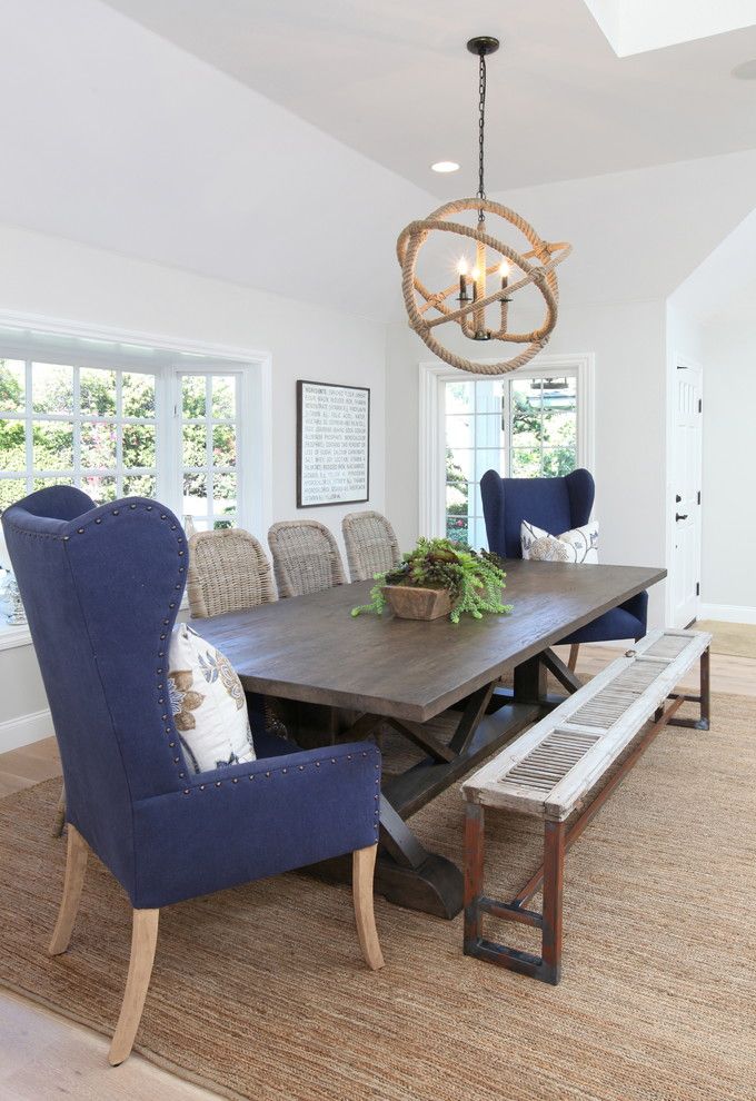 Amli South Shore for a Beach Style Dining Room with a Dining Bench and Dover Shores by Blackband Design