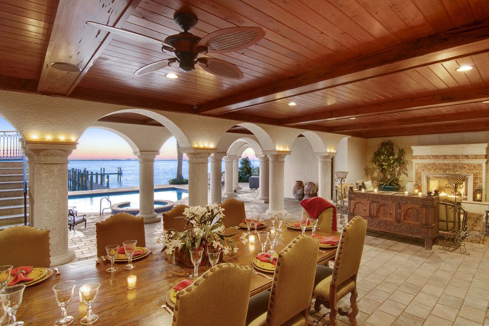 Amli South Shore for a Mediterranean Dining Room with a Swimming Pool and South Shore Residence by Las Casitas Architecture and Interiors, Llc