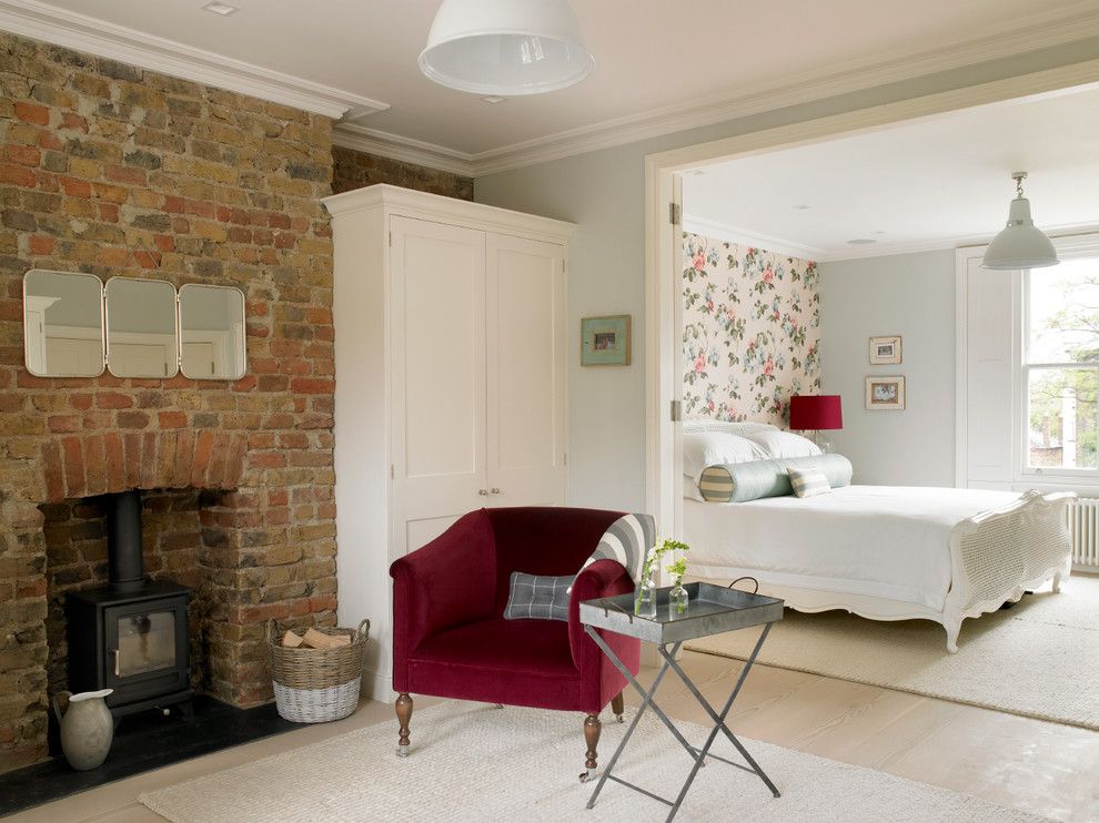 Ana White Loft Bed for a Victorian Bedroom with a White Foot Board and Wimbledon House by Stephen Fletcher Architects