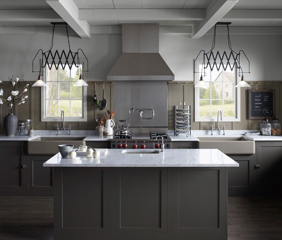 Anixter Center for a Farmhouse Kitchen with a Farmhouse Lighting and Northern Roots Kitchen by Kohler