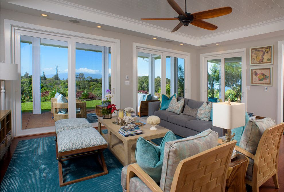 Aqua World for a Beach Style Living Room with a Wood Ceiling and Maui Commercial Photography by Joe D'alessandro Photography Inc., Maui