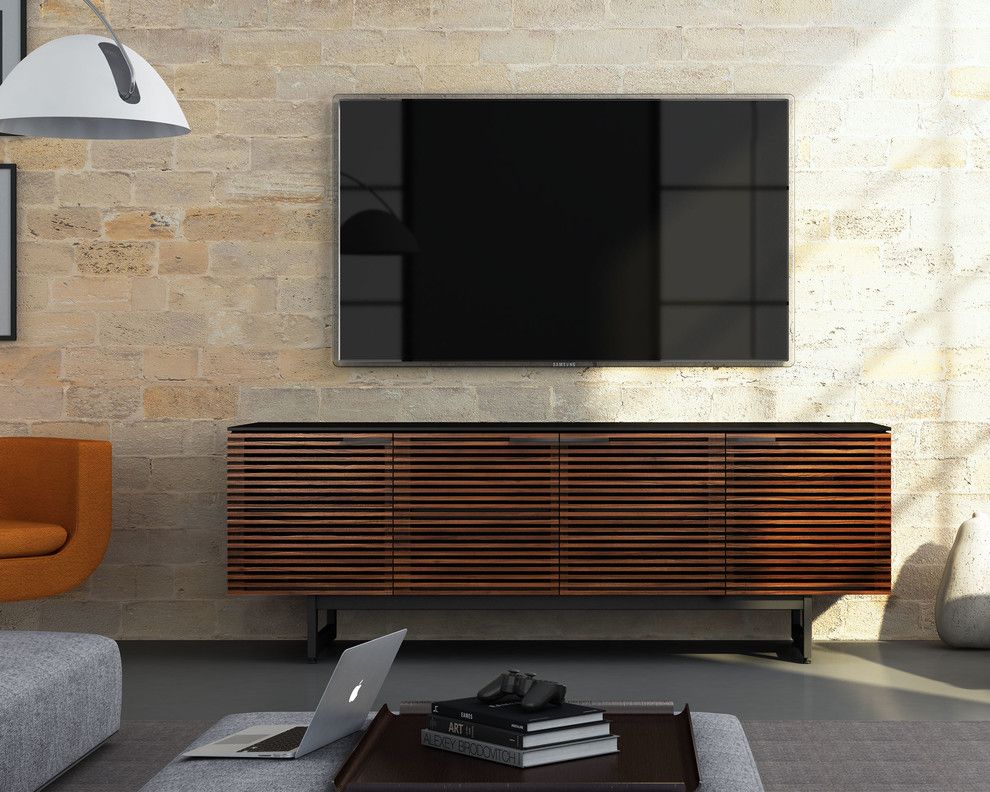 Aragon Entertainment Center for a Contemporary Living Room with a Chocolate Brown and Bdi Furniture by Bdi Furniture