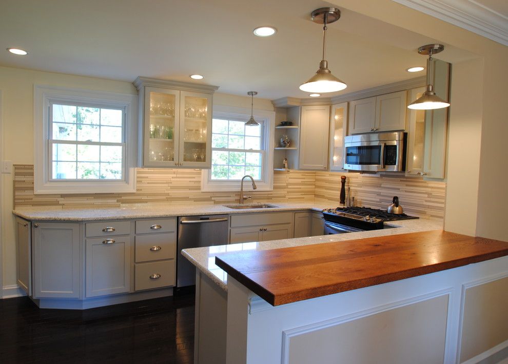 Arbor Crest for a Transitional Kitchen with a Bubble Glass and Soft Grey Kitchen by Sterling Kitchen & Bath