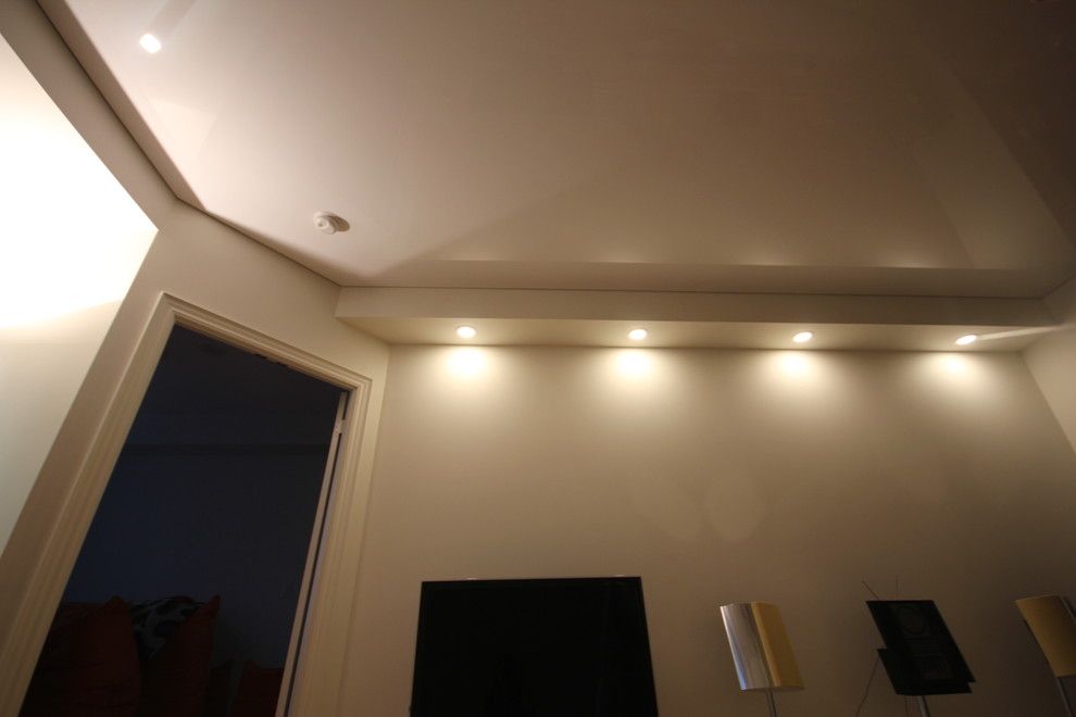 Asbestos Popcorn Ceiling for a Modern Spaces with a High Gloss Ceiling and Re Modeled Residential Houses by Laqfoil Ltd.