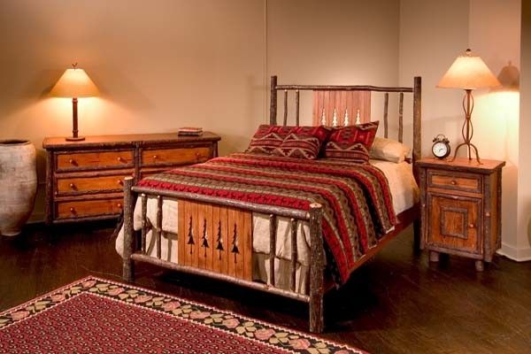 Ashley Furniture Indianapolis for a  Spaces with a Rustic Bed and Beds by Flat Rock Furniture