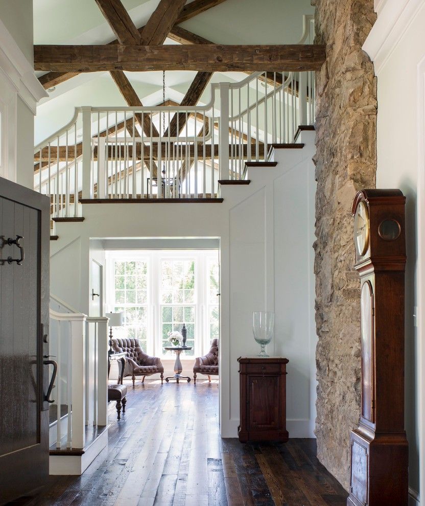 Ashley Furniture Richmond Va for a Farmhouse Entry with a Wood Panel Wall and American Farmhouse by Donald Lococo Architects