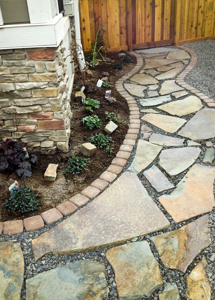 Aspen Contracting for a Contemporary Landscape with a Stone Steps and Pathways by Blue Aspen Contracting