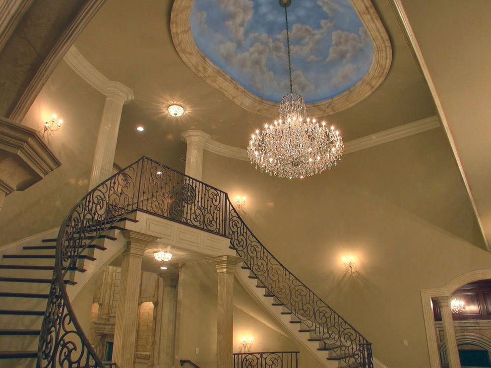 Atlanta Homes and Lifestyles for a Mediterranean Staircase with a Mediterranean and Beautiful Homes Built by Atlantic Construction & Remodeling