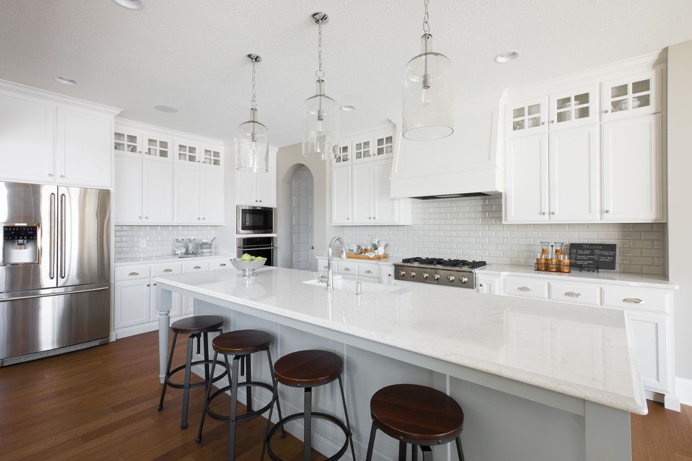 Atlas Flooring for a Traditional Kitchen with a Unique Lighting and New Haven Model   2015 Spring Parade of Homes by Homes by Tradition