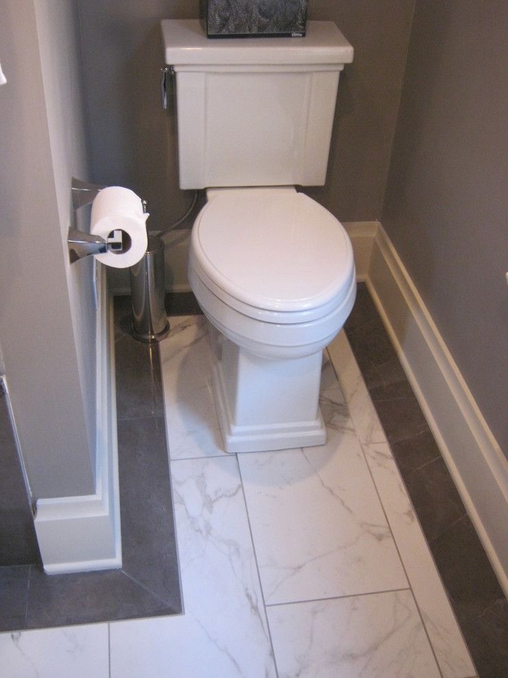 Atlas Flooring for a Transitional Bathroom with a Shower and Bath 13154 by J.s. Brown & Co.