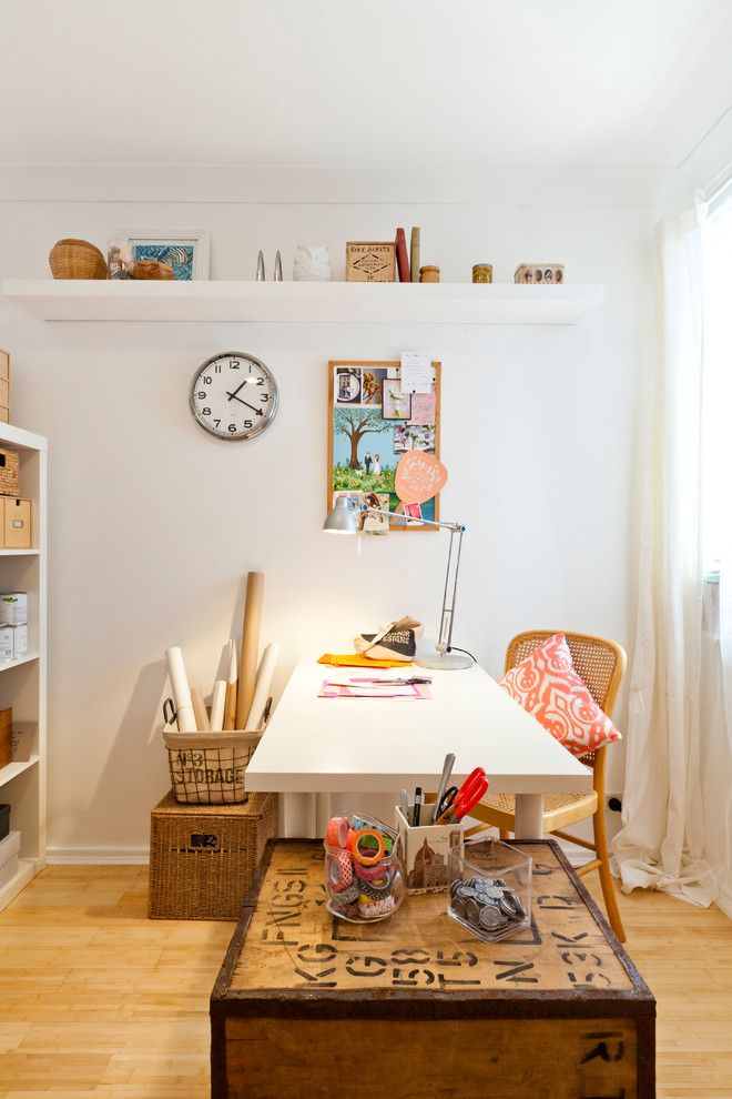 Atwal Eye Care for a Eclectic Home Office with a Craft Room and a Junk Room Turned Craft Room by House Nerd