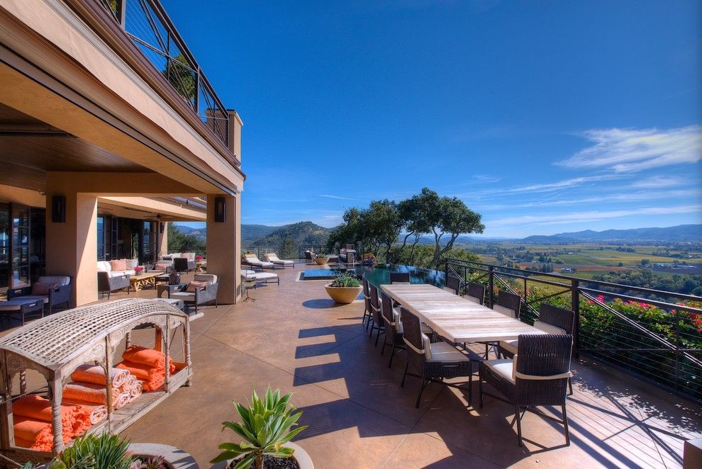 Auberge Du Soleil Rutherford Ca for a Mediterranean Deck with a Stones and Wine Country Masterpiece by Decker Bullock Sotheby's International Realty