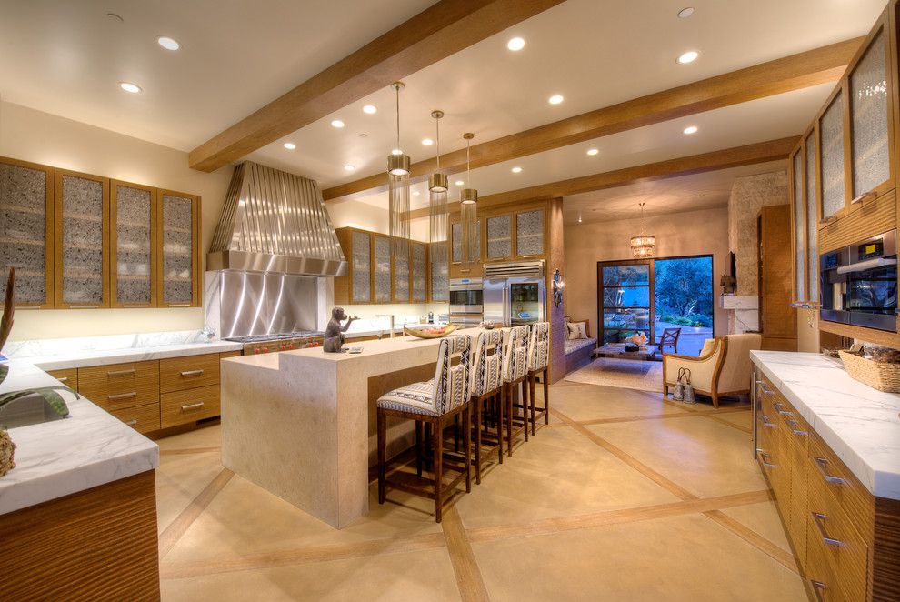 Auberge Du Soleil Rutherford Ca for a Mediterranean Kitchen with a Bar Stools and Wine Country Masterpiece by Decker Bullock Sotheby's International Realty